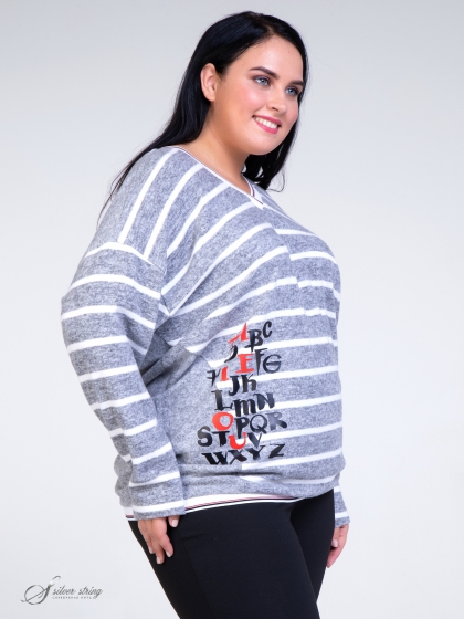 Женская одежда больших размеров - пуловер - 30598380151