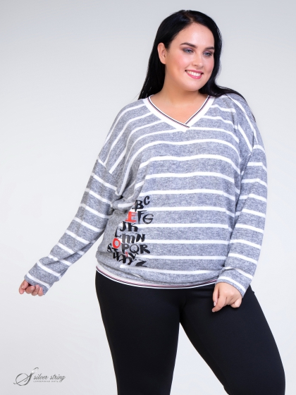 Женская одежда больших размеров - пуловер - 30598380151