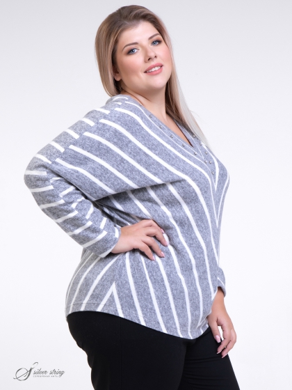 Женская одежда больших размеров - пуловер - 30599470251