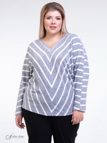 Женская одежда больших размеров - пуловер - 30599470251